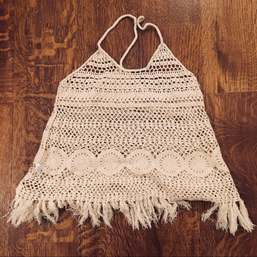 Boho crocheted tank top